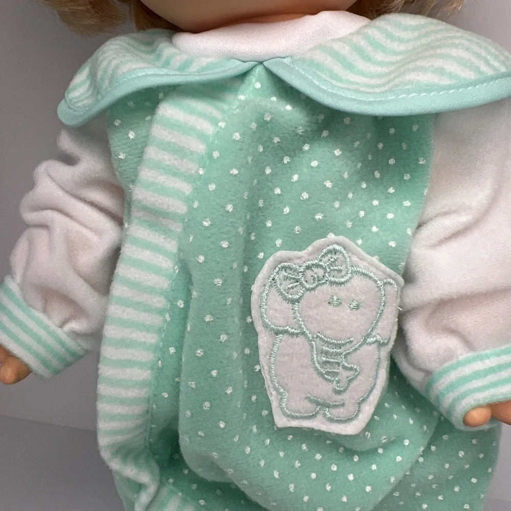 Vintage 1990 Galoob Baby Face So Playful Penny #10 Blue Eyes Mint Romper